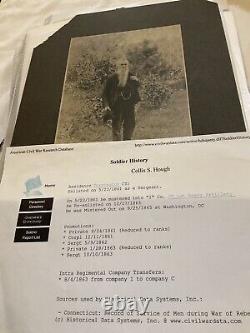 115 Torrington Conn. Civil War Veteran CS Bough Photo Heavy Artillery I Co. Sgt