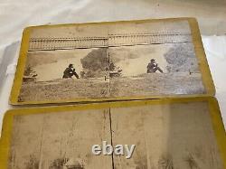 116 Steroview Photos Niagara Fall Erie Canal & Maple Sugar 3 Cards Civil War Era