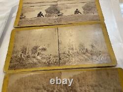 116 Steroview Photos Niagara Fall Erie Canal & Maple Sugar 3 Cards Civil War Era