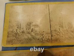 116 Steroview Photos Niagara Fall Erie Canal & Maple Sugar 3 Cards Civil War Era