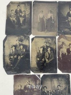 11 Antique Tintype Photographs 1800s Portraits Civil War Era
