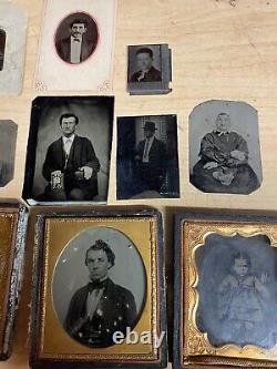 12 Civil War Era SC CDV tintype & photo Lot