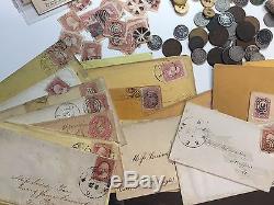 13 CIVIL War Items Buttons-photos+coins+currency+stamps+political+militaria#%50
