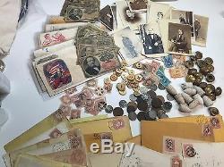 13 Pc CIVIL War Lot Csa/unionbuttons-photos+coins+currency+stamps+political#&25