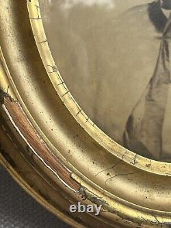 14 Antique 1800s Civil War Photo Elderly Woman Bonnet Cape + Wood Frame Glass