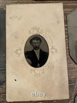 14 Antique Tintype Collection Lot Civil War Indian War Era Soldier Gay Interest