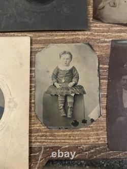 14 Antique Tintype Collection Lot Civil War Indian War Era Soldier Gay Interest