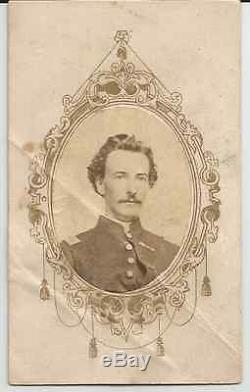 17th Corps Civil War Badge and CDV of Officer Wearing It Estate Fresh