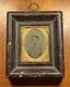 1800's Civil War Wood Framed Daguerreotype With Brass Mount Victorian Antique