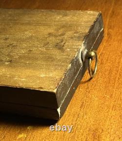 1800's Civil War Wood Framed Daguerreotype with Brass Mount Victorian Antique