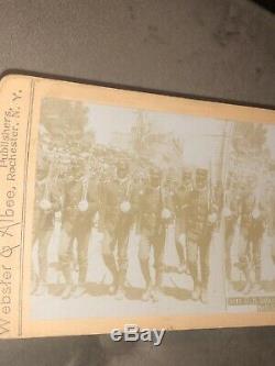 1800s CIVIL WAR BLACK UNION SOLDIERS Marching To Battle RareStereo-view