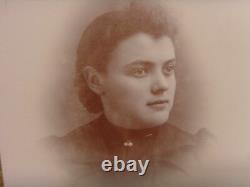 1800s antique civil war era family with 26 photos album velvet gold tone 46146