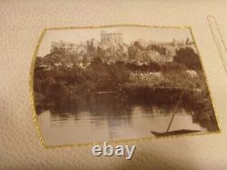 1800s antique civil war era family with 26 photos album velvet gold tone 46146