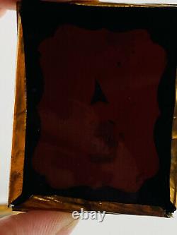 1860 Ruby Red Glass Ambrotype Photo poss Gen James Ekin lincoln trial civil war