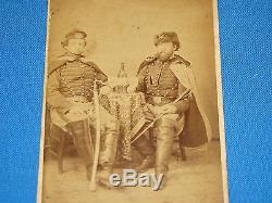 1860's CIVIL WAR CDV, ARMED 1st U. S. HUSSARS, Co. K ID'd Thilman & Wille (#25)