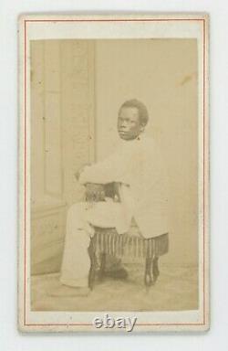 1860's CIVIL WAR CDV BLACK AMERICANA, SLAVE OR FREEDMAN POSS. NEW ORLEANS, PHOTO