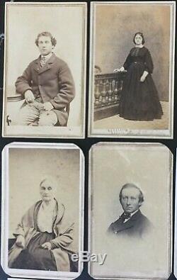 1860's CIVIL WAR ERA CDV's with REVENUE STAMPS 15 PHOTOS ALBUMEN & TINTYPE