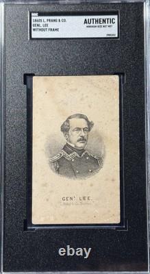 1860's Civil War General Robert E. Lee Prang Card? So Rare! SGC