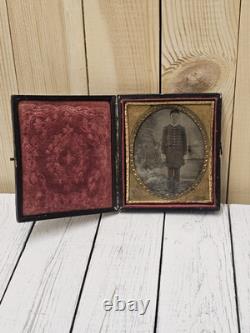 1860's Civil War Musician 1/4 Plate Tin Type Antique Photo