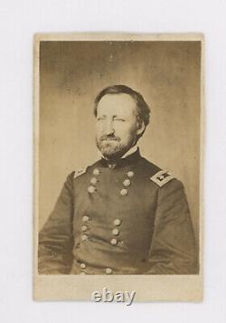1860's GENERAL Wm S. ROSECRANS CIVIL WAR CDV PHOTO, RARE CLOSEUP TO WAIST
