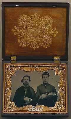 1860's Ruby Ambrotype 1/4 plate Civil War Post-Mortem Antique Photograph 060