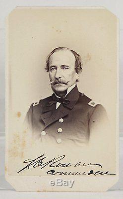 1860's SIGNED CIVIL WAR CDV PHOTO OF US NAVY ADMIRAL STEPHEN ROWAN