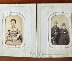 1860s 1870s Photo Album with CDV & Tintype + Civil War Soldier