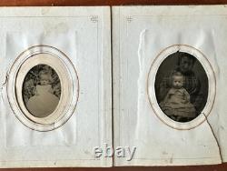1860s 1870s Photo Album with CDV & Tintype + Civil War Soldier