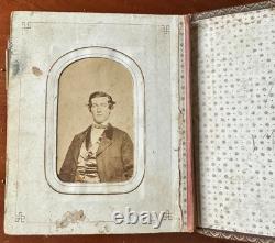 1860s 1870s Photo Album with CDV & Tintype + Civil War Soldier