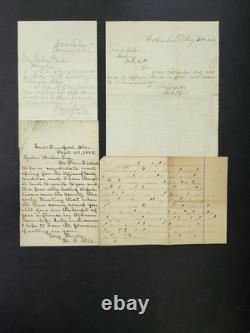 1860s-80s antique LETTERS PHOTO elkrun oh BAKER family CIVIL WAR pension politic