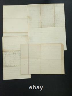 1860s-80s antique LETTERS PHOTO elkrun oh BAKER family CIVIL WAR pension politic