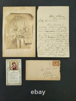 1860s-80s antique LETTERS PHOTO elkrun oh BAKER family CIVIL WAR pension politic