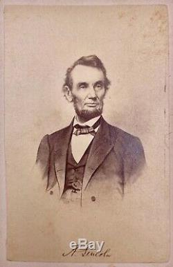 1860s Abraham Lincoln Engraving Civil War CDV Photo Clifford & Shapleigh Boston