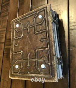 1860s Antique Photo Album Silver Lake Indiana CDV & Tintype Civil War Tax Stamps