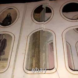 1860s Antique Photo Album Silver Lake Indiana CDV & Tintype Civil War Tax Stamps