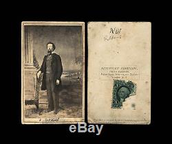 1860s CDV Photo Virginia City Nevada Miner by Sutterley Bros Civil War Tax Stamp