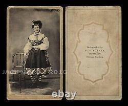 1860s CDV Photo Woman in Unusual Dress Pioneer Colorado Territory Photographer