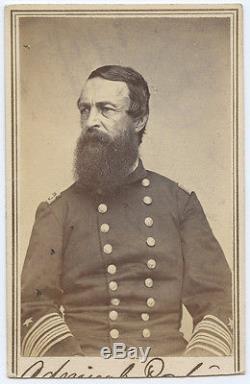 1860s CIVIL WAR CDV IMAGE OF NAVY ADMIRAL W. D. PORTER BOTTOM TRIM