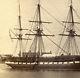 1860s Civil War Cdv Us Navy Three Masted War Ship 30 Guns Or More