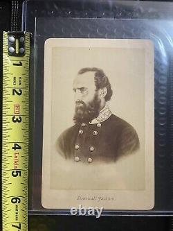 1860s? CIVIL WAR CONFEDERATE CAVALRY GENERAL STONEWALL JACKSON CDV PHOTOGRAPH