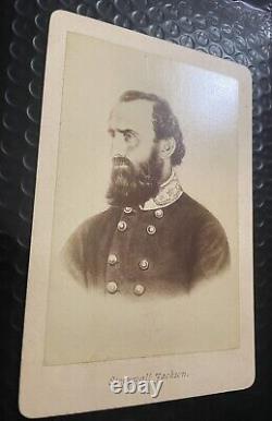 1860s? CIVIL WAR CONFEDERATE CAVALRY GENERAL STONEWALL JACKSON CDV PHOTOGRAPH