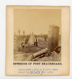 1860s CIVIL WAR Photo Confederate FT Beauregard Lincoln Outdoor Camp LA soldier