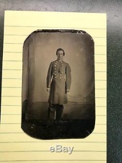 1860s CIVIL WAR TINTYPE PHOTOGRAPH OF CONFEDERATE SOLDIER