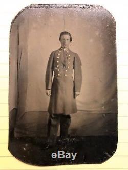 1860s CIVIL WAR TINTYPE PHOTOGRAPH OF CONFEDERATE SOLDIER