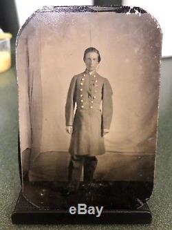 1860s CIVIL WAR TINTYPE PHOTOGRAPH OF CONFEDERATE SOLDIER