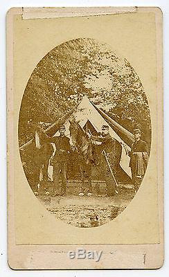 1860s CIVIL WAR cdv 2nd NEW HAMPSHIRE Lt Colonel FRANK FISKE Armed with HORSE