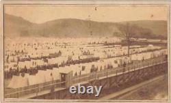 1860s Civil War CDV Rebel Prisoner Camp Elmira NY Moulton & Larkin Confederate