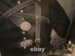 1860s Civil War Union Soldier With Rifle US Buckle Breastplate Photo Hand Painted