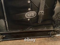 1860s Civil War Union Soldier With Rifle US Buckle Breastplate Photo Hand Painted