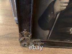 1860s Civil War Union Soldier With Rifle US Buckle Breastplate Photo Hand Painted